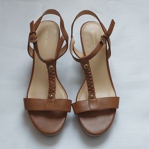 Liz Claiborne size 9.5M wedge woman's sandle with ankle strap